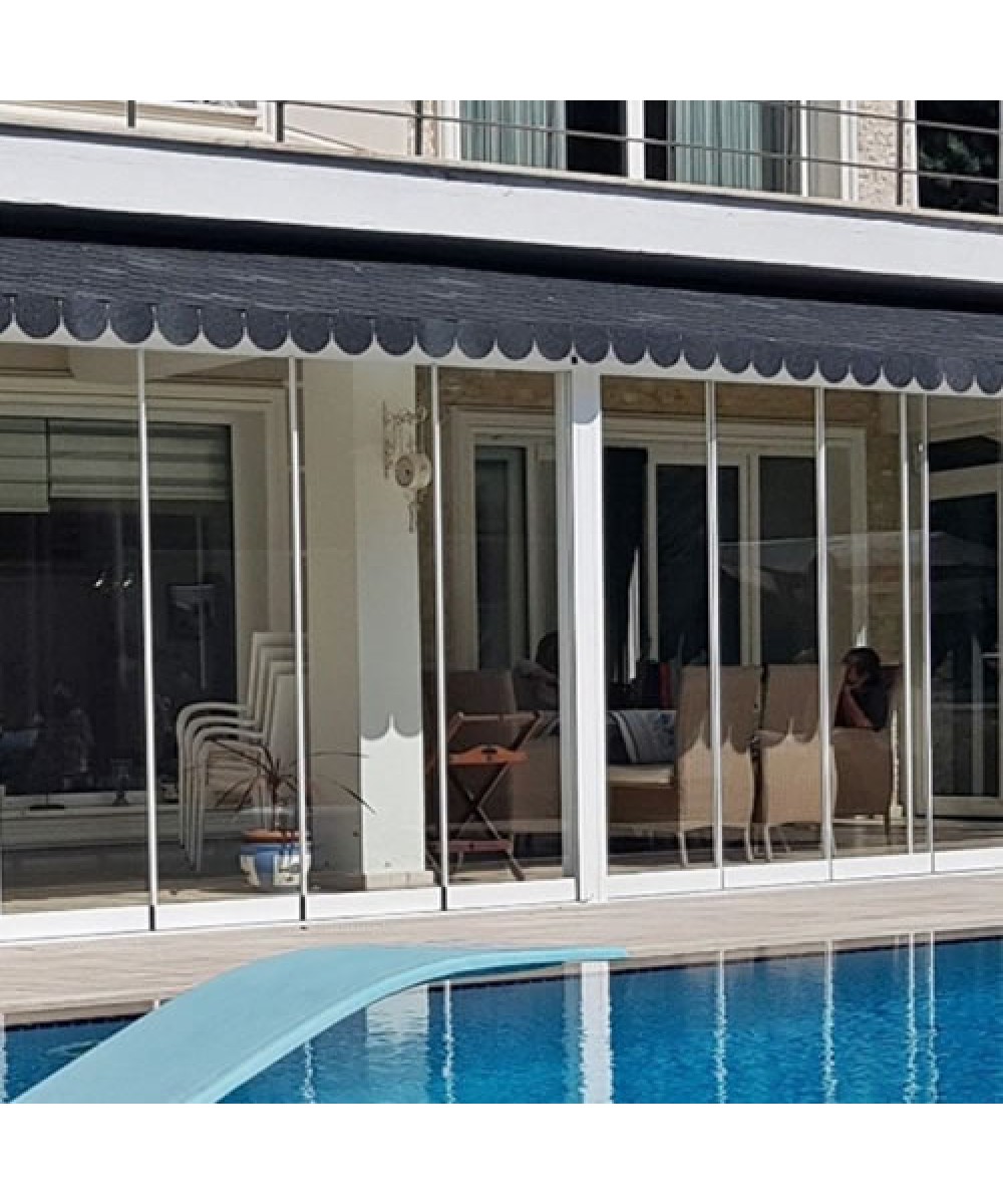 Tek Camlı Kayar Katlanır Cambalkon